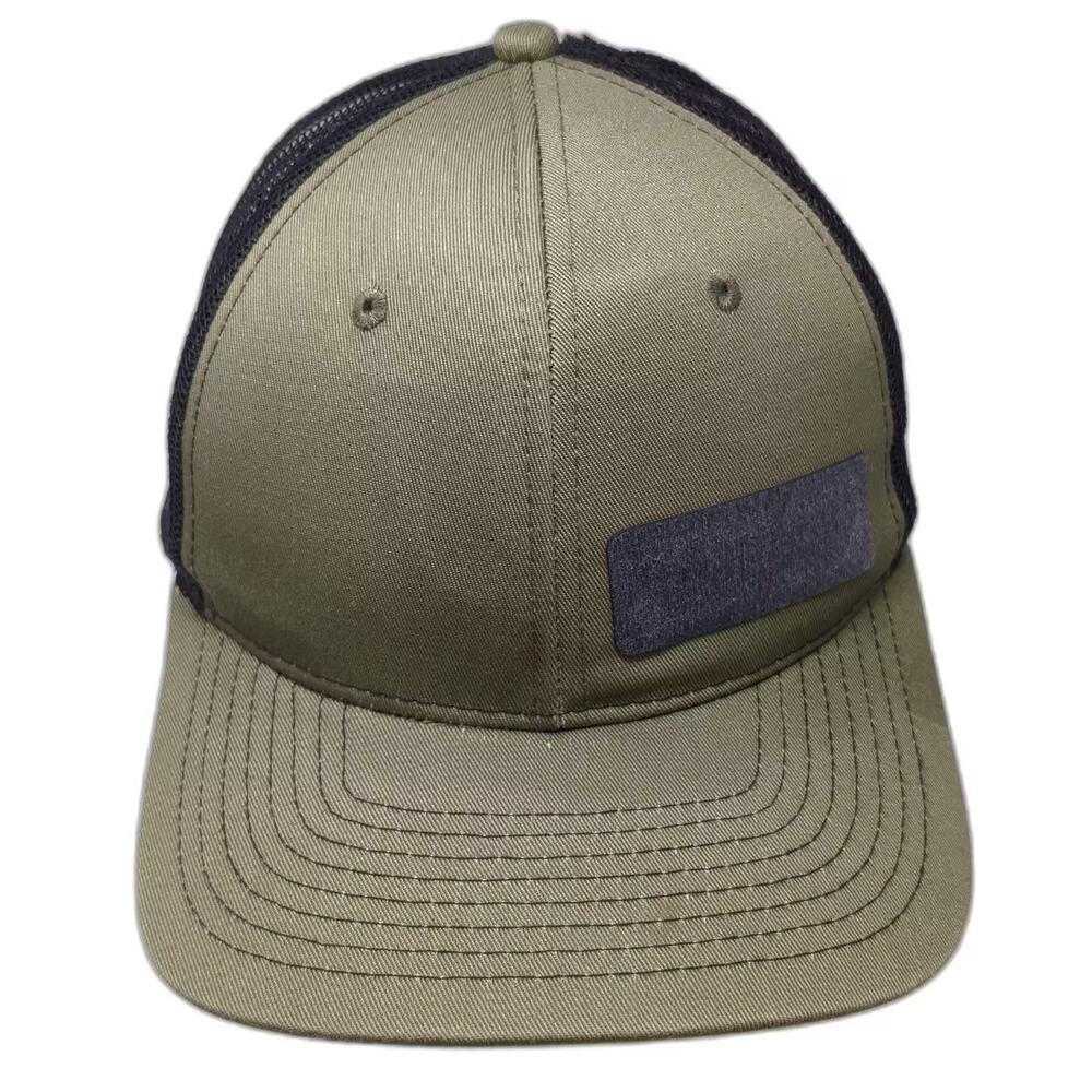 NV Caps Trucker Hat Green Black One Size Snapback Mesh Back Adjustable Patch